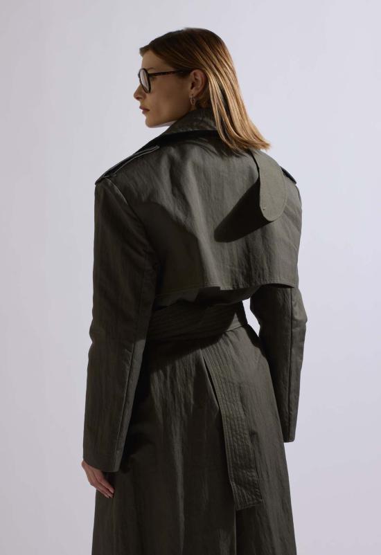  더 엔케이씨 스토어 트렌치 코트 Nkc Lila 트렌치코트 올리브 그린 - The NKC Store