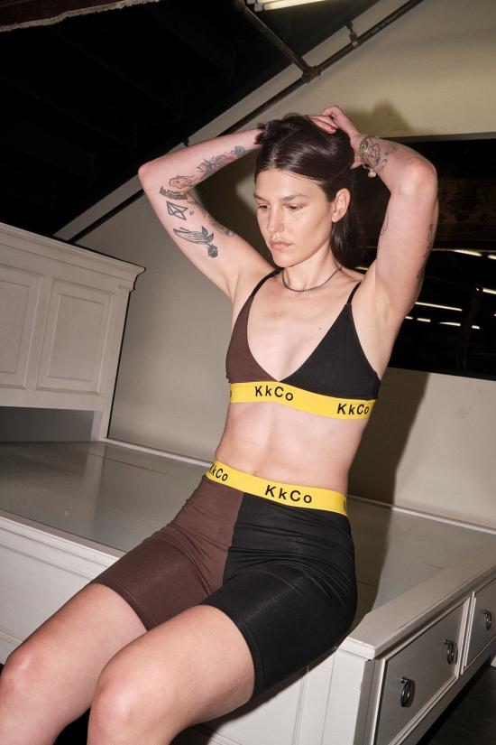  케이코 숏팬츠 Kk Co 혼합 사이클 쇼트 초콜릿/블랙