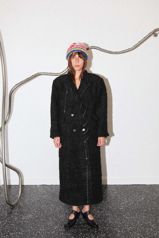  케이코 트렌치 코트 Kk Co 코드 모스 코트 블랙