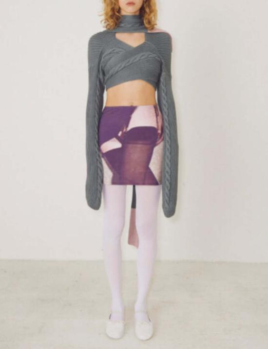  Elliss 숏 스커트 엘리스 저지 가터 미니 스커트 - OTHER BRANDS