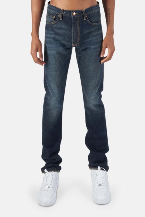  블루&크림 데님 팬츠 HL 셀비지 데님 인디고