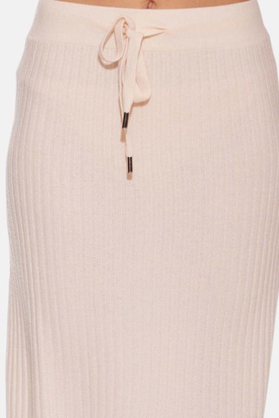  더 타일 클럽 롱 스커트 타일 클럽 거트루드 리브 맥시 스커트 리코타 - THE TILE CLUB