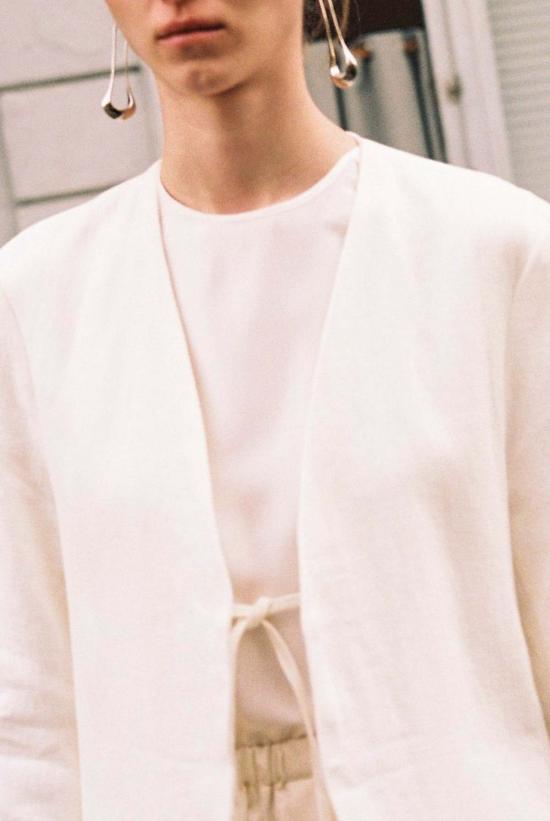  다두라 수트 자켓 다투라 화이트 헤비 리넨 센소 블레이저 화이트 - DATURA