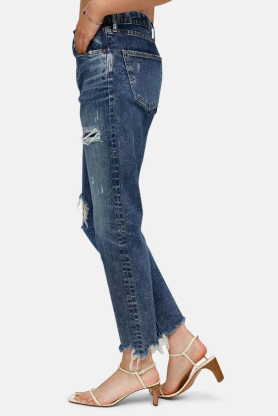  마우지 데님 팬츠 무시 에이드리언 프렌드 진 블루 - MOUSSY