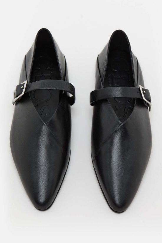  클로즈드 플랫 슈즈 닫힌 발레리나 블랙 - CLOSED