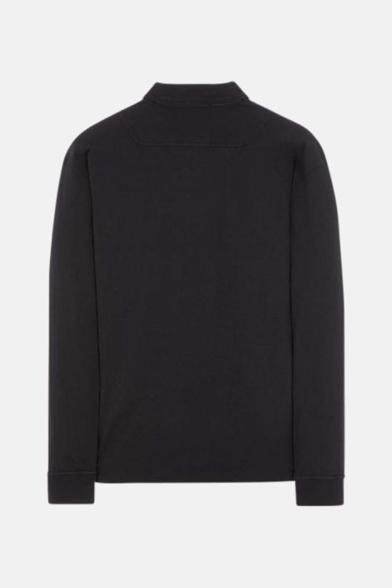  스톤 아일랜드 긴팔 티셔츠 가먼트 다이드 롱슬리브 폴로 블랙 - STONE ISLAND