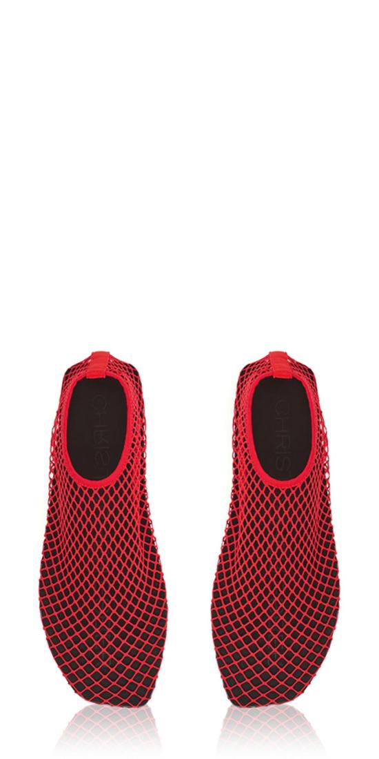  크리스토퍼에스버 플랫 슈즈 크리스토퍼 에스버 메시 워터 플랫 레드 - CHRISTOPHER ESBER