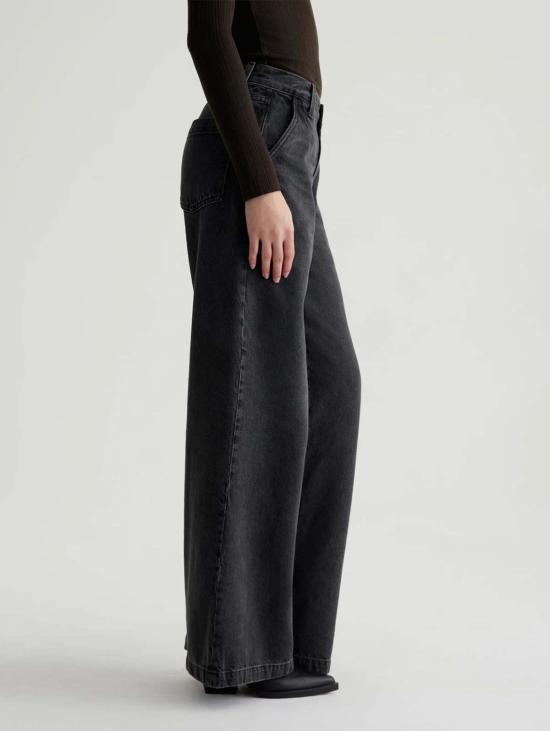  아드리아노 골드슈미드 데님 팬츠 Ag Jeans Stella Low Slung Palazzo Jean 오버나잇 - ADRIANO GOLDSCHMIED