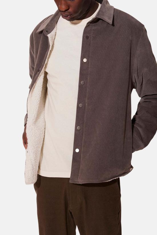  블루&크림 자켓 베스트 셰르파 오버셔츠 모카/크림 - BLUE&CREAM