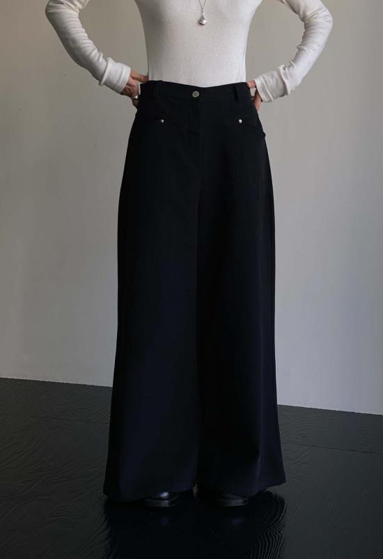  더 엔케이씨 스토어 스트레이트 팬츠 Nkc Store 코듀로이 와이드 레그 팬츠 블랙