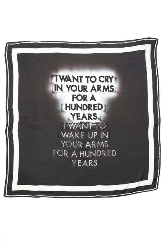  Each X Other 머플러/스카프 포토 실크 스카프 블랙/화이트