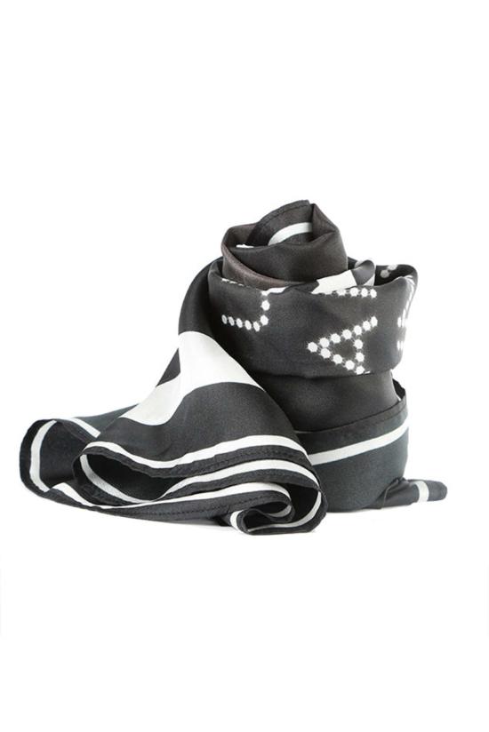  Each X Other 머플러/스카프 포토 실크 스카프 블랙/화이트 - OTHER BRANDS