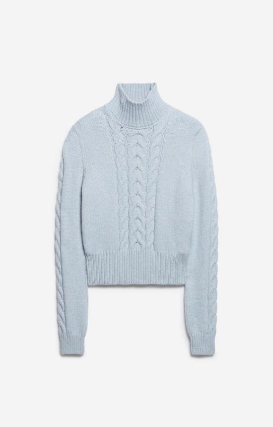  바네사브루노 터틀넥 바네사 브루노 다바타 스웨터 아주르 - VANESSA BRUNO