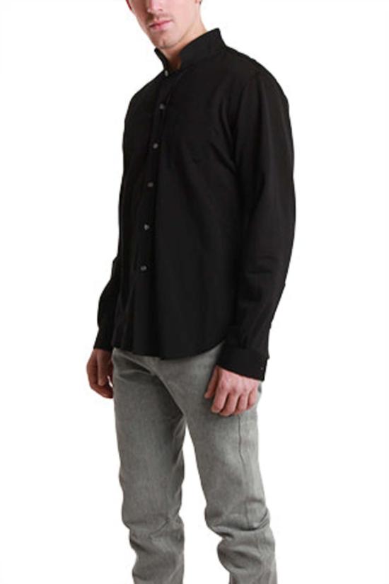  Blue&Cream 긴팔 셔츠 블루&크림 만다린 버튼 다운  블랙 - BLUE&CREAM