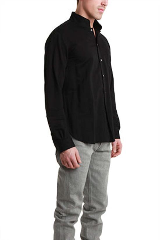  Blue&Cream 긴팔 셔츠 블루&크림 만다린 버튼 다운  블랙 - BLUE&CREAM