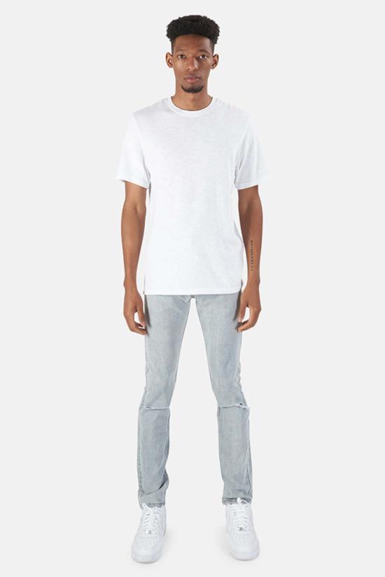  블루&크림 데님 팬츠 HL 디스트레스드 진 워시드 그레이 - BLUE&CREAM