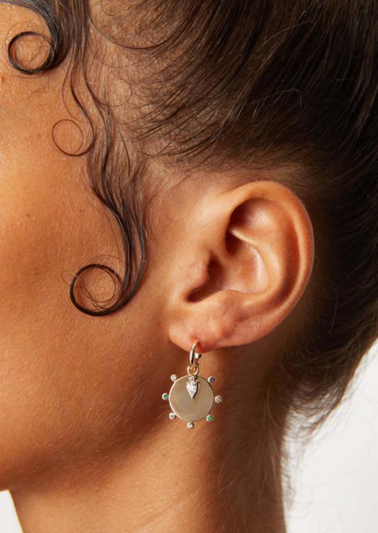  스코샤 이어링 솔레일 혼합 스톤 챠밍 - SCOSHA