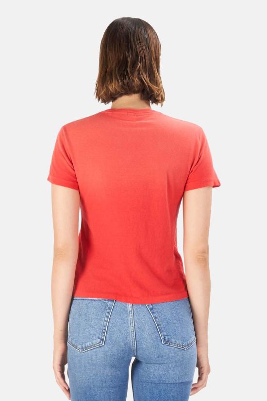  리던 반팔 티셔츠 Re/Done 클래식 티 페이디드 크림슨 - RE/DONE