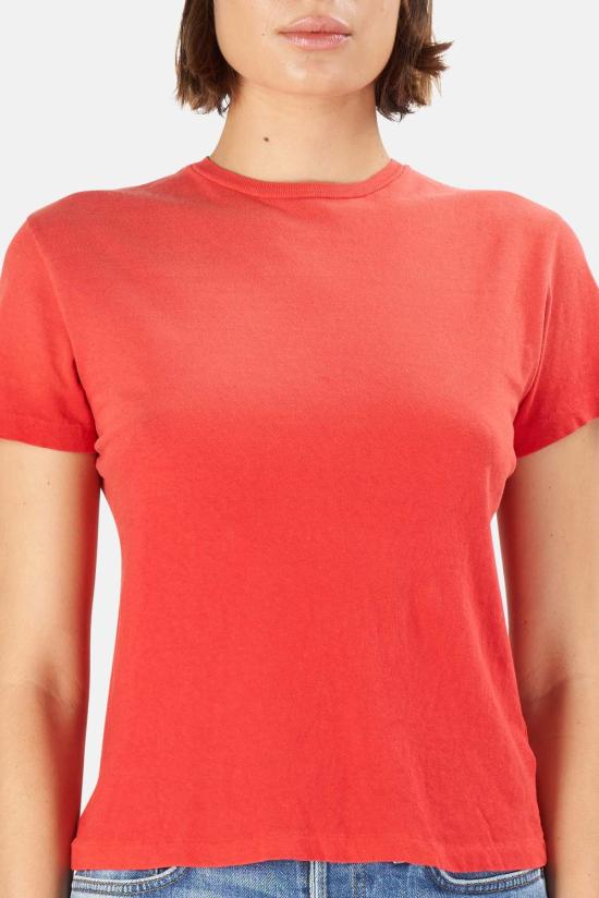  리던 반팔 티셔츠 Re/Done 클래식 티 페이디드 크림슨 - RE/DONE