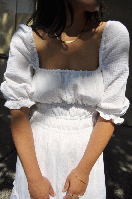  코코볼로 롱 원피스 루카 드레스 화이트 - COCOBOLO