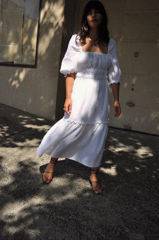  코코볼로 롱 원피스 루카 드레스 화이트 - COCOBOLO