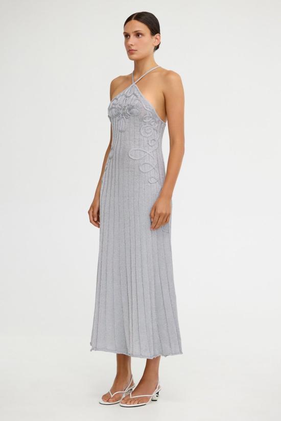  시그니피컨트 아더 롱 원피스 Significant Other Niamh 미디 드레스 실버 - SIGNIFICANT OTHER