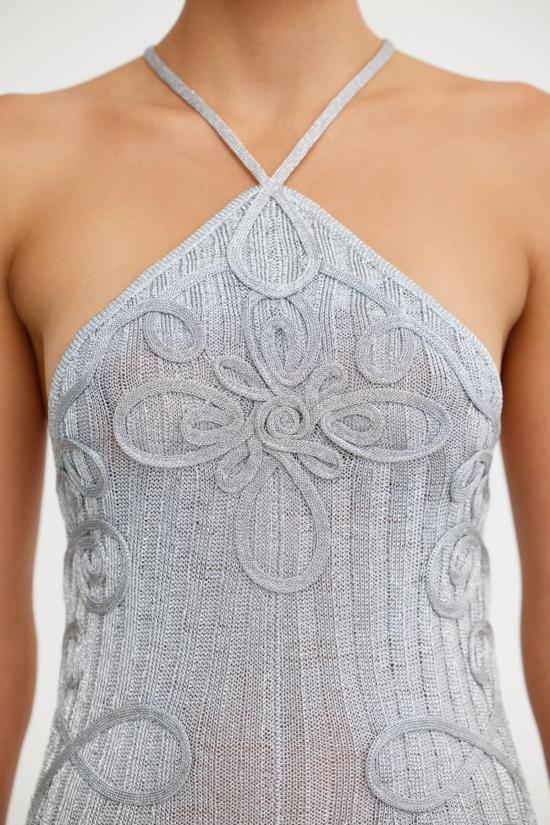  시그니피컨트 아더 롱 원피스 Significant Other Niamh 미디 드레스 실버 - SIGNIFICANT OTHER