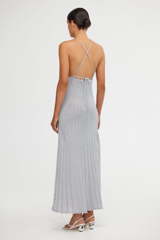  시그니피컨트 아더 롱 원피스 Significant Other Niamh 미디 드레스 실버 - SIGNIFICANT OTHER