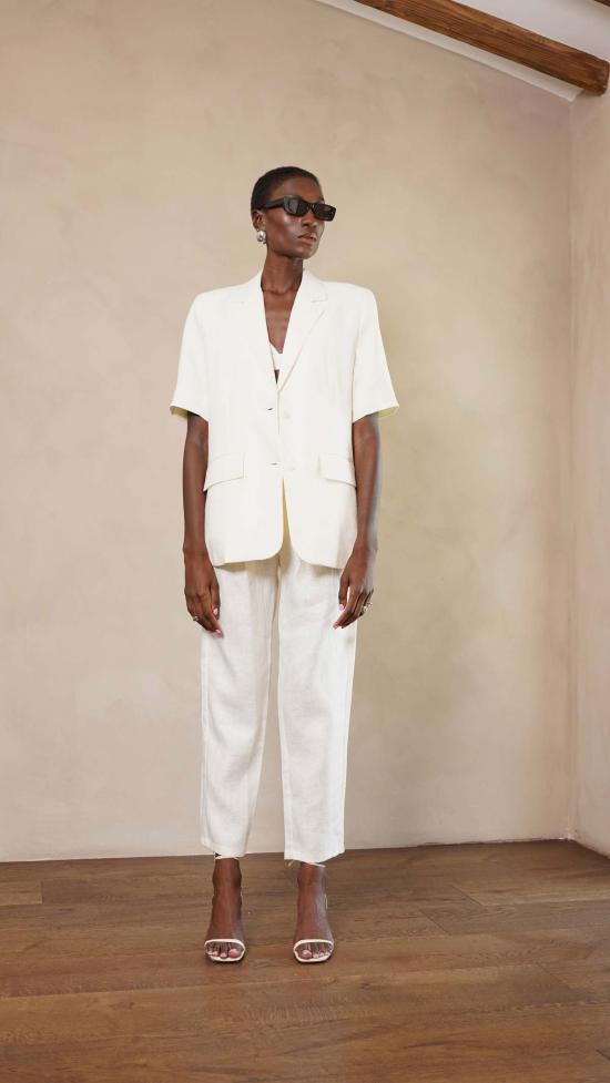  파렌테지 스트레이트 팬츠 디나 바지 화이트