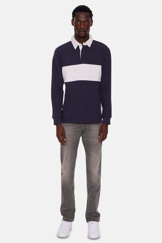  Blue&Cream 폴로 티셔츠 블루&크림 스트라이프 럭비 네이비/화이트 - BLUE&CREAM