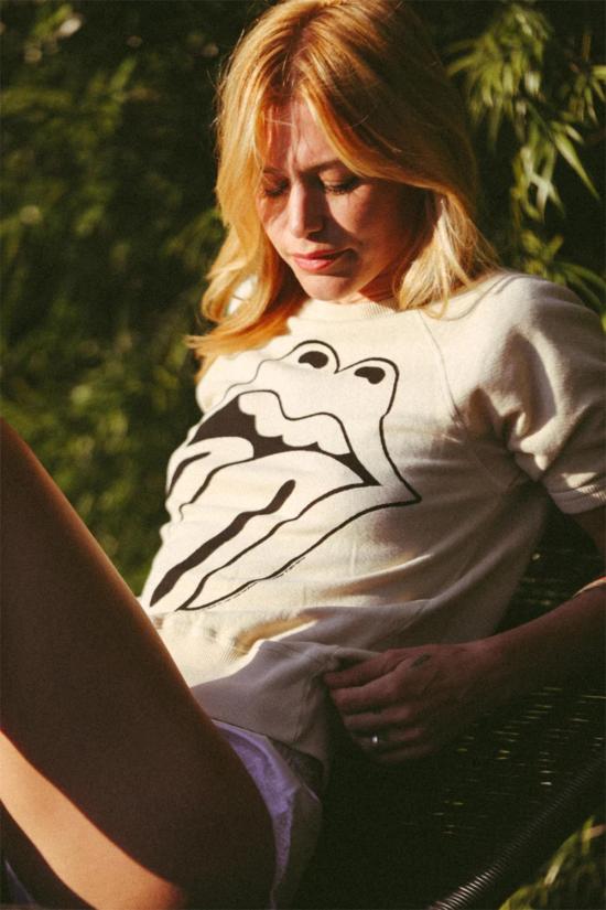  피플 오브 레이저 반팔 티셔츠 People Of Leisure 롤링스톤즈 아이보리 라글런 티 아이보리 - PEOPLE OF LAISURE