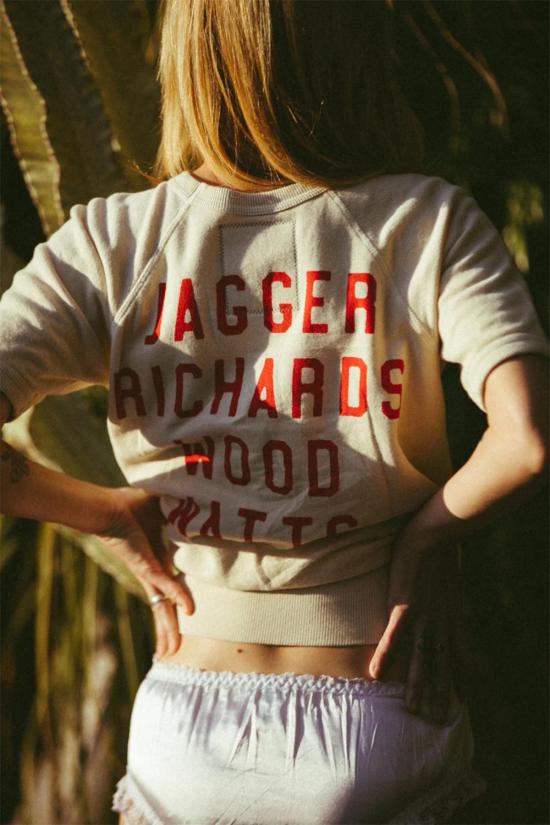  피플 오브 레이저 반팔 티셔츠 People Of Leisure 롤링스톤즈 아이보리 라글런 티 아이보리