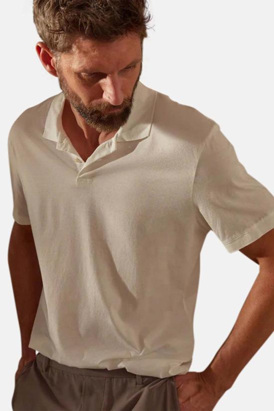  제임스펄스 폴로 티셔츠 제임스 퍼스 럭스 로터스 저지 폴로 화이트 - JAMES PERSE