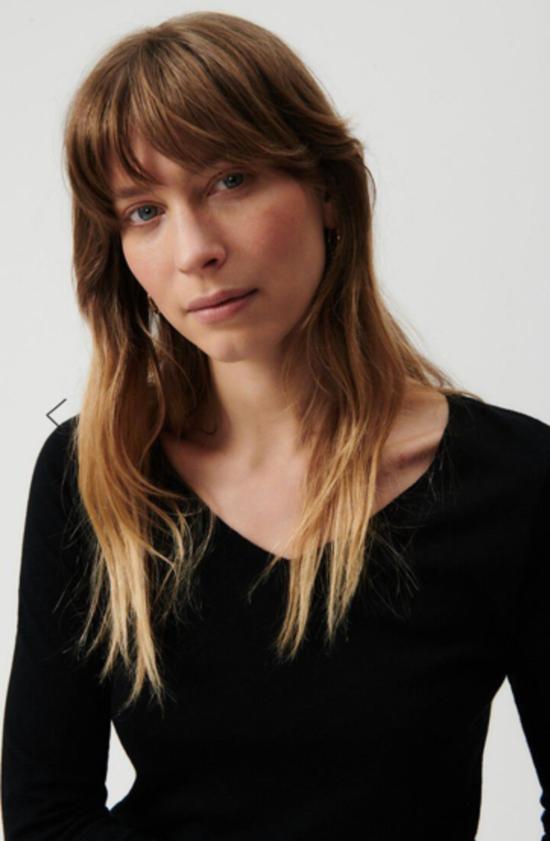  아메리칸 빈티지 반팔 티셔츠 소노마 롱슬리브 티 누아르 - AMERICAN VINTAGE