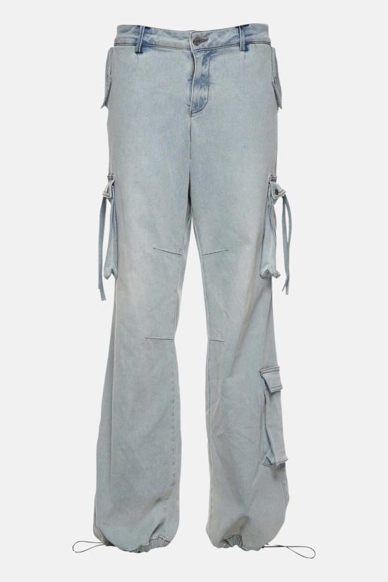  세로야 데님 팬츠 Ser.O.Ya 사미라 카고 진 스카이라이트