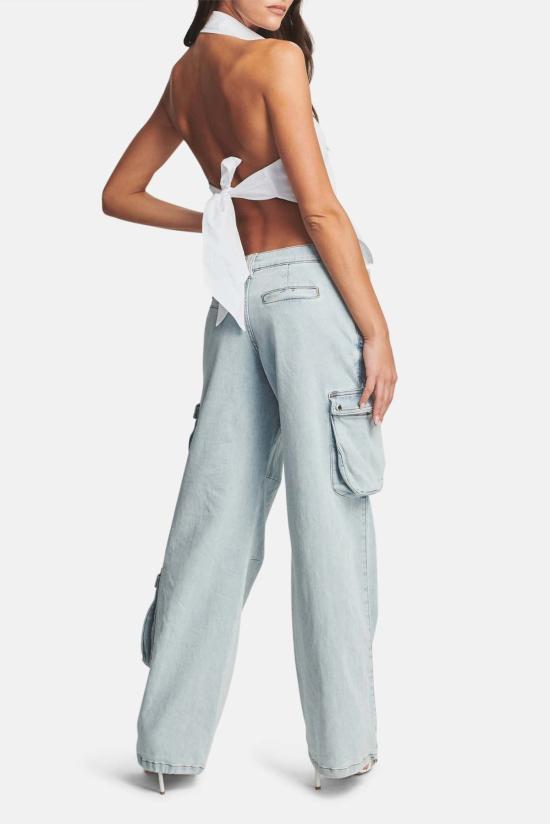  세로야 데님 팬츠 Ser.O.Ya 사미라 카고 진 스카이라이트 - SER.O.YA