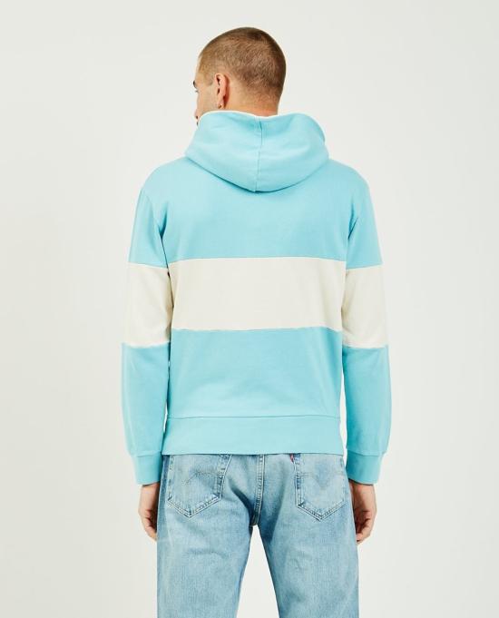  리바이스 후드 티셔츠 Levi's 빈티지 1970 S 후드 블루/화이트 - LEVI'S