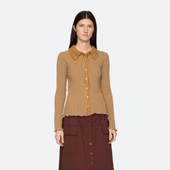  씨뉴욕 가디건 씨니클레어 카디건 캐멀 - SEA NY