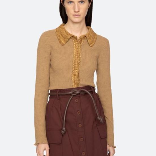  씨뉴욕 가디건 씨니클레어 카디건 캐멀 - SEA NY