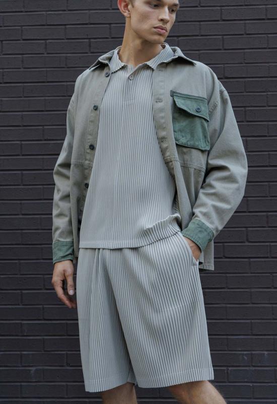  더 엔케이씨 스토어 숏팬츠 Nkc 스토어 플리티드 숏 그레이