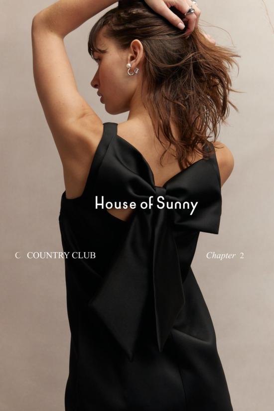  하우스오브써니 숏 원피스 하우스 오브 써니 미니 새틴 시프트 제트 블랙 - HOUSE OF SUNNY
