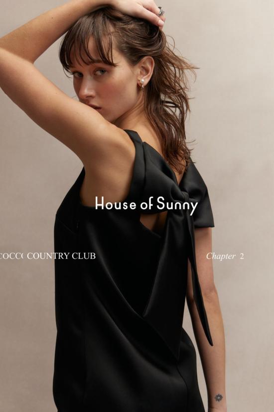  하우스오브써니 숏 원피스 하우스 오브 써니 미니 새틴 시프트 제트 블랙 - HOUSE OF SUNNY