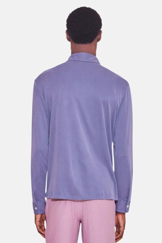  Blue&Cream 긴팔 셔츠 블루&크림 마이크로 피케  블루 - BLUE&CREAM