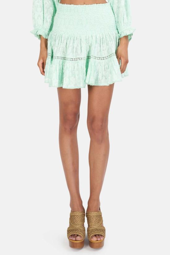  선데이 세인트 트로페즈 숏 스커트 선데이 생트로페 폼포네트 자카드 스커트 아몬드