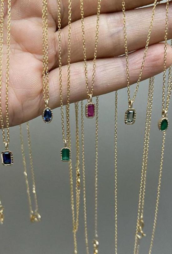  제니 권 디자인스 목걸이/팬던트 제니 권, 에메랄드 컷 루비 위스프 목걸이 디자인 - JENNIE KWON DESIGNS