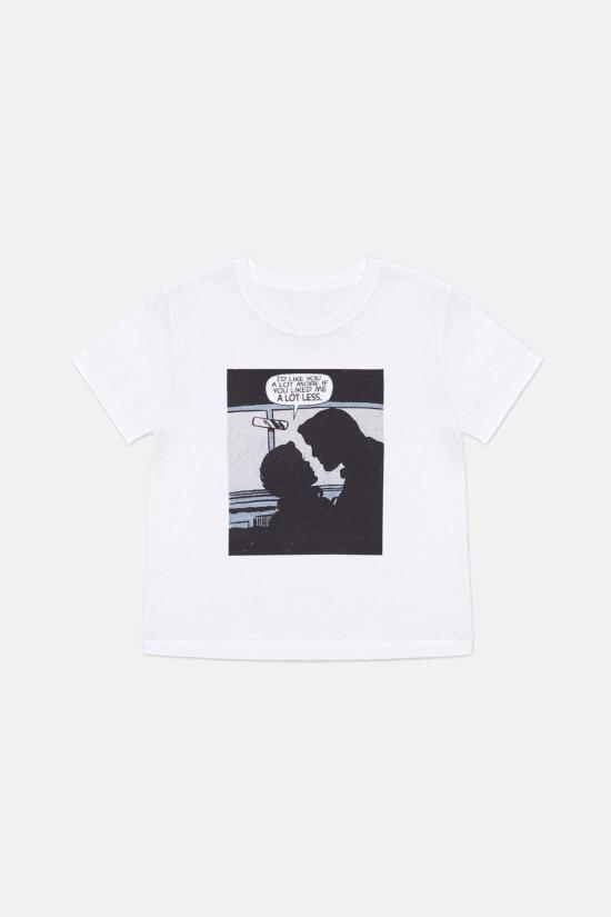  블루&크림 반팔 티셔츠 T52345 WHITE