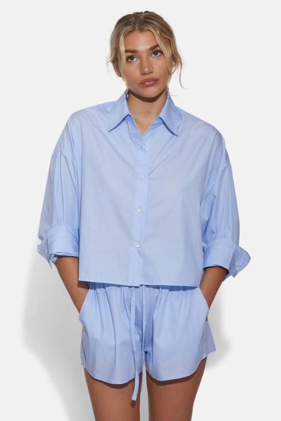  The Tile Club 반팔 티셔츠 타일 클럽 간셋 팝린 크롭 셔츠 샴브레이