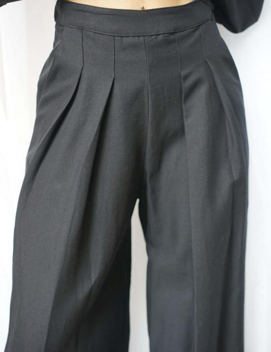  엔자 코스타 스트레이트 팬츠 와이드 레그 팬츠 블랙 - ENZA COSTA