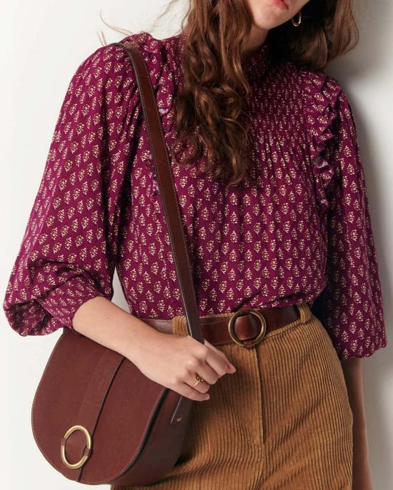  세순 블라우스 디아노바 플럼 러플 슬리브 - SESSUN