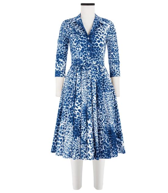  사만다 성 롱 원피스 오드리 #4 드레스 화이트/코발트 블루